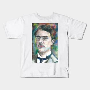 FERNANDO PESSOA - watercolor portrait .4 Kids T-Shirt